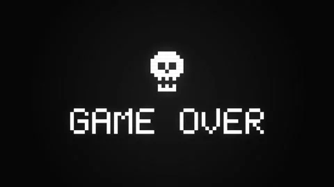 Game Over Skull Pixel Art Animation. Stock Footage 336620350