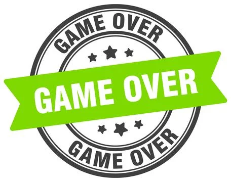 Game over stamp. game over label on transparent background. round sign Ilustração Stock
