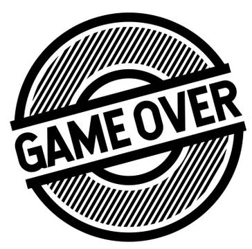 Game over stamp on white Stock Illustration