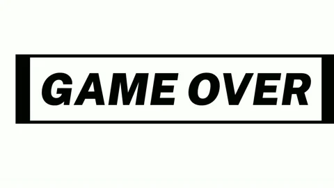 Game Over Text Animated Groggy 4K Stock Footage 158206032