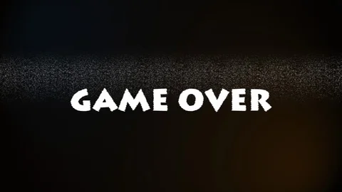 Game Over Text - Glitch 4K Stock Footage 95416642