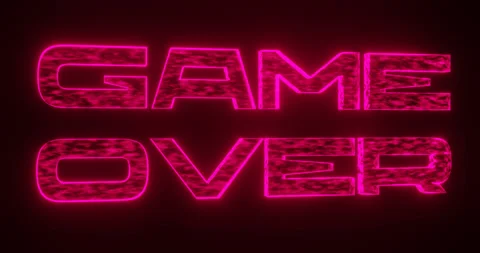 "GAME OVER" Text Glitch Effect Animation Stock Footage 255668508
