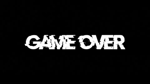 Game over text with glitch screen effects on a black background. Stock Footage 150771515