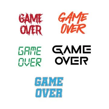 Game over text Stock Illustration