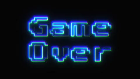 Game Over text 库存插图