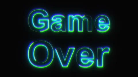 Game Over text 库存插图