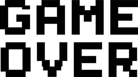 Game over text, minimal simple vector illustration Ilustração Stock