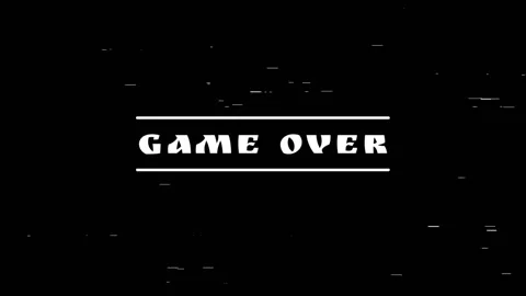 Game Over Text with Noisy Distortion Stock Footage 195389184