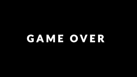 GAME OVER text typography animation 4k video Stock Footage 278742883