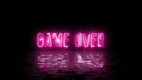 GAME OVER text typography animation 4k video Stock Footage 278914535