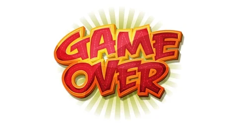 Game Over Transition Text Animation For Game UI Video stock 89895031