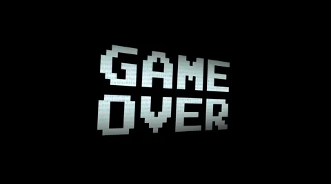 Game Over (Variation) - Angled Arcade game screen - Motion Graphic Loop Stock Footage 45552079