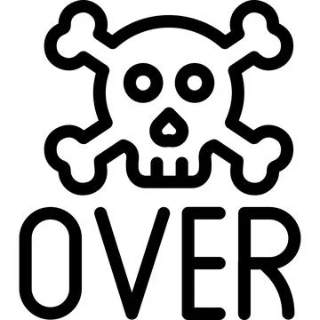 Game over Vector Icon Design Illustration Stock Illustration