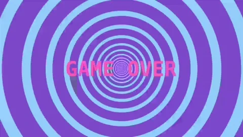 Game over. Vector motion graphic animation of circles moving. Tunnel effect.. Stock Footage 292820403
