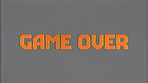 Game Over  VHS Overlay Title On Alpha Stock Footage 309539739