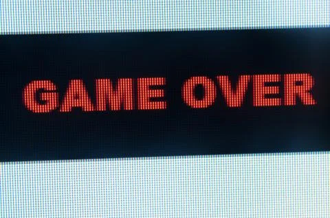 Game over words Stock Photos