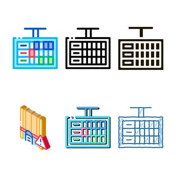 Game pack scoreboard icon vector outline イラスト素材