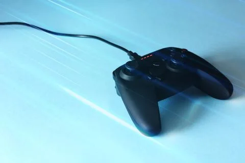 Game pad controller for design on color background Stock Photos