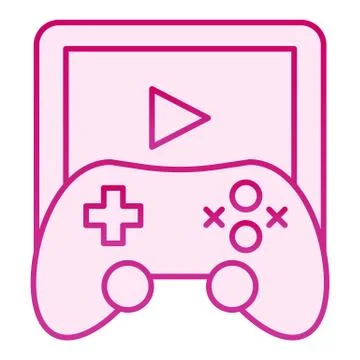 Game pad flat icon. Game controller vector illustration isolated on white Illustrazione stock