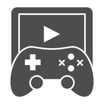 Game pad solid icon. Game controller vector illustration isolated on white Illustrazione stock