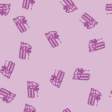 Game paintball line vector seamless pattern Stock Illustration