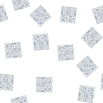 Game panel glyph vector seamless pattern flat Stock Illustration