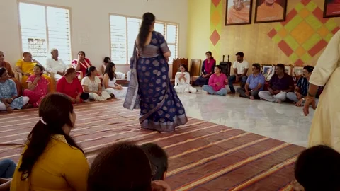 A Game of Passing the ball being played by the family members in India. Stock Footage 313638159