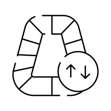 Game path icon with up down arrows Stock Illustration