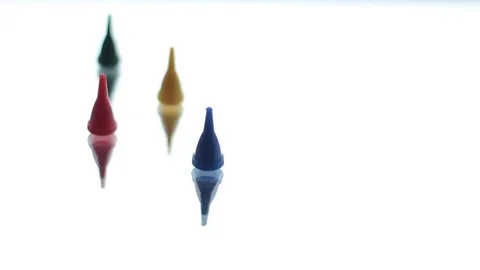 Game pieces of different colors Stock Footage 72548267