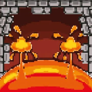 Game pixel interface Stock Illustration