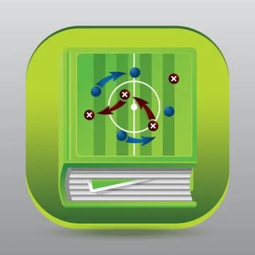 Game plan book Ilustración de archivo