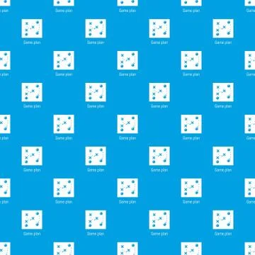 Game plan pattern seamless blue Stockillustratie