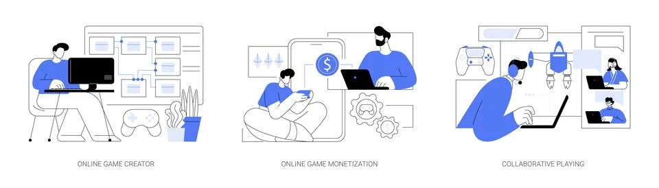 Game platform isolated cartoon vector illustrations se イラスト素材