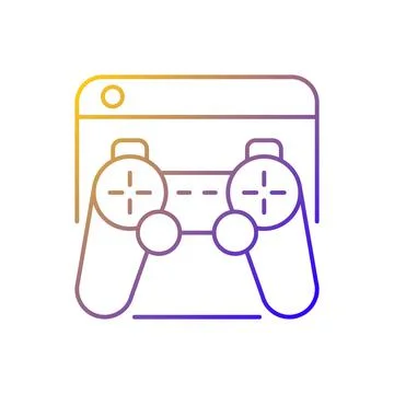 Game platforms gradient linear vector icon Stock Illustration