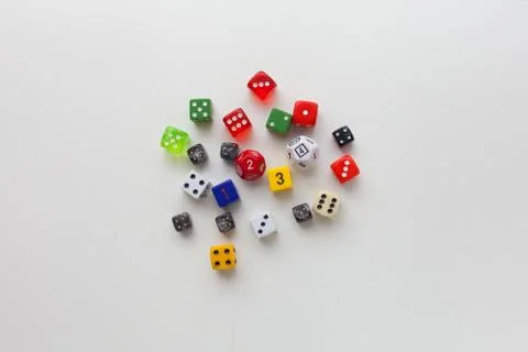 Game players dice numbered Stock Photos