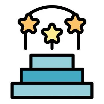 Game podium icon vector flat Stock Illustration