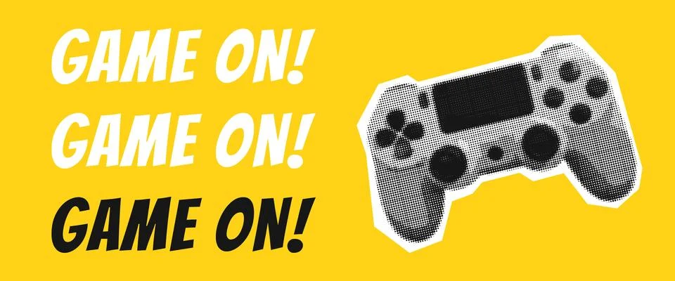 Game On poster. Stock Illustration