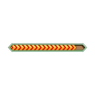 Game progress bar showing level completion indicator Ilustración de archivo