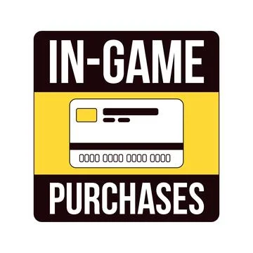 In-game purchases label overlay Stock Illustration