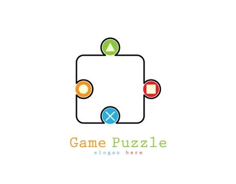 Game puzzle logo Stock Illustration
