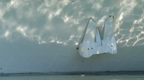 Game of the reflected light of pure water on board a cruise ship Stock Footage 29894301