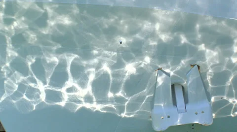 Game of the reflected light of pure water on board a cruise ship Stock Footage 29898658
