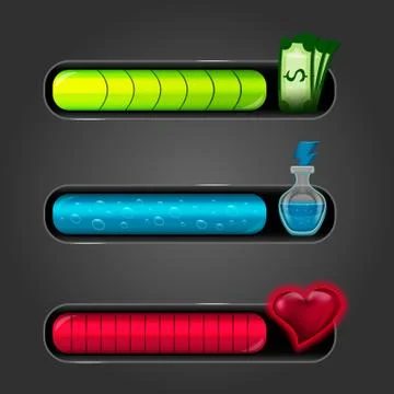 Game resource bar Stock Illustration