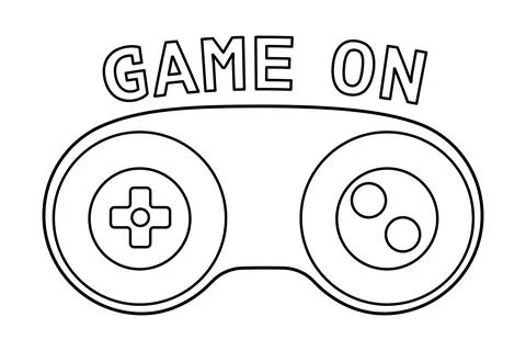 Game On Retro Gaming Controller Vector Stock Illustration