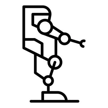 Game robot icon outline vector. Exoskeleton suit Stock Illustration