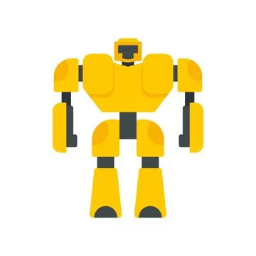 Game robot transformer icon flat isolated vector Stock Illustration
