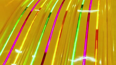 Game room background. Yellow surface with glowing lights. Video stock 280569870