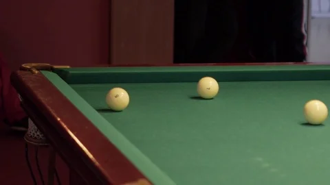 Game in Russian Billiards Stock Footage 76316339