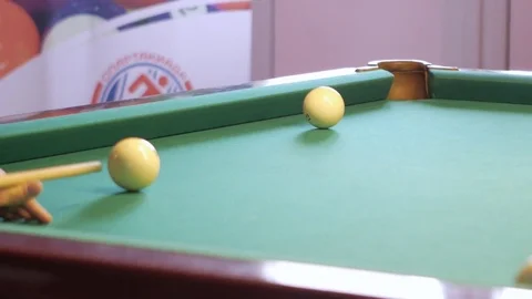 Game in Russian Billiards Stock Footage 76316353