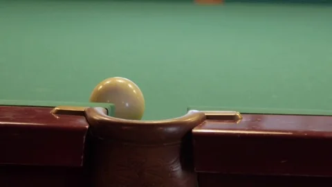 Game in Russian Billiards Stock Footage 76316372